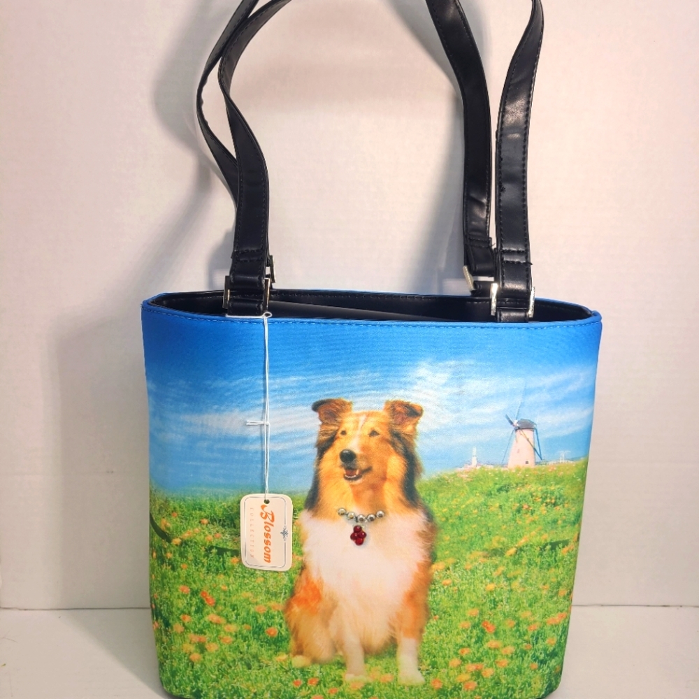 Collie, Lassie, Bucket Pocketbook, Strap, Dog Mom, Love, Breed, Shoulder Bag
